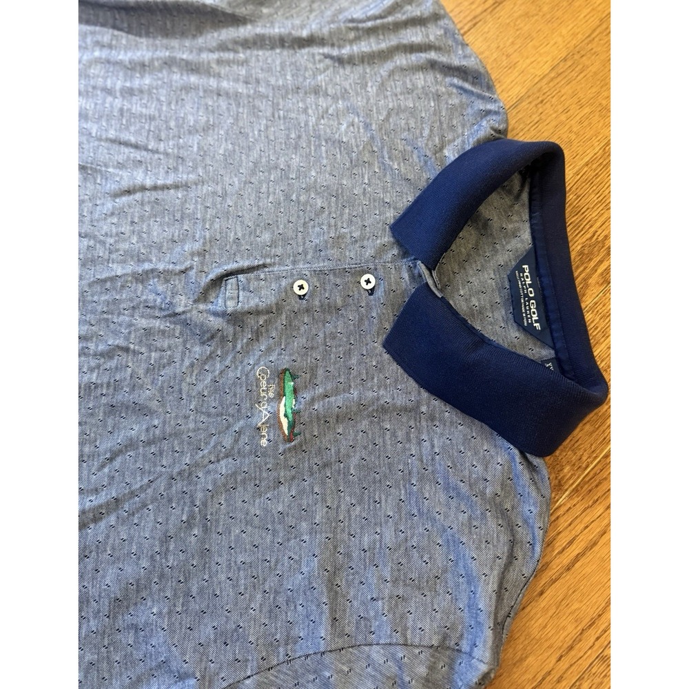 Polo Golf Ralph Lauren Polo Shirt Blue Chambray Coeur d Alene Resort Size XL